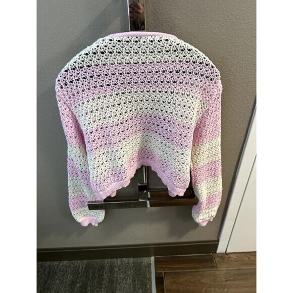 PrettyLittleThing Colorblock Pink & Creme Cardigan Size XXL - Picture 2 of 6
